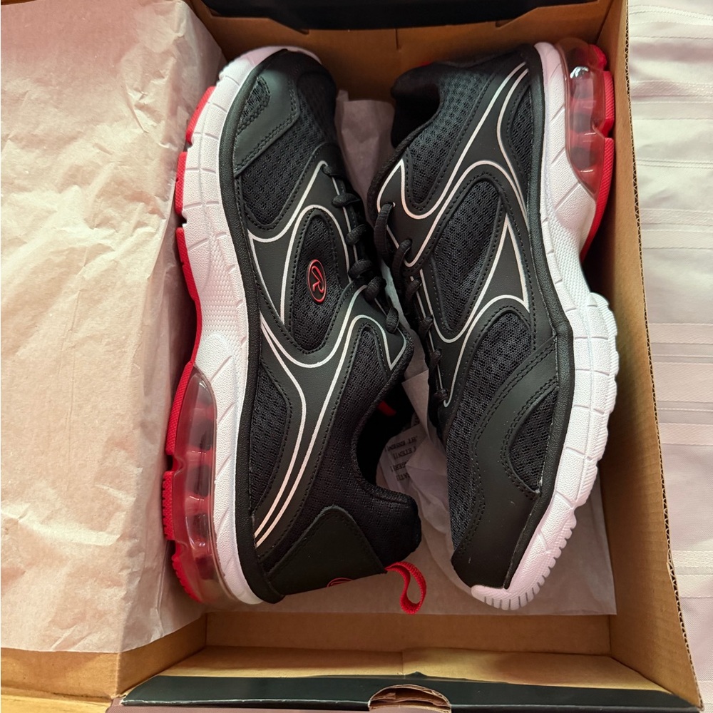 Rawlings Black and Red Athletic Shoes